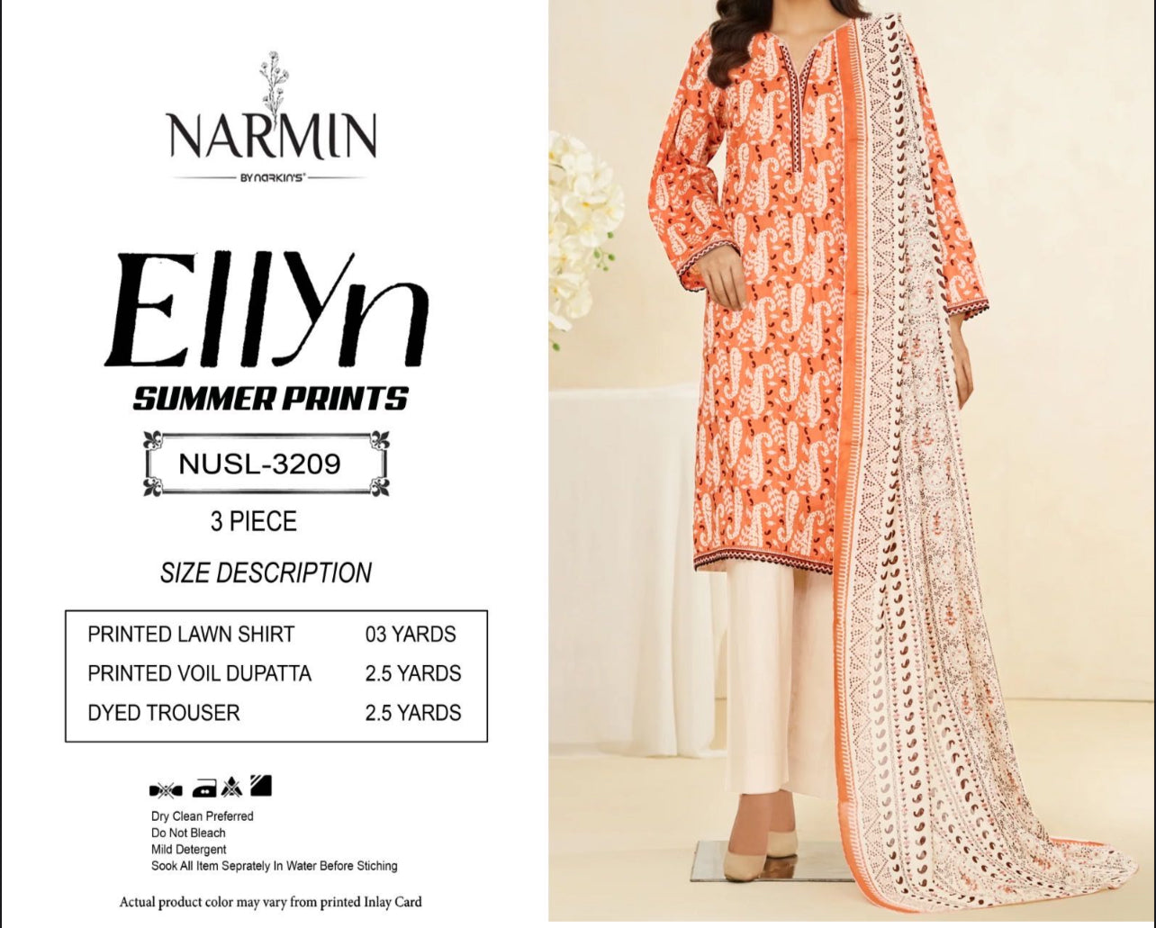 Narmin By Narkins Outlet Stock Original Lawn 3pcs