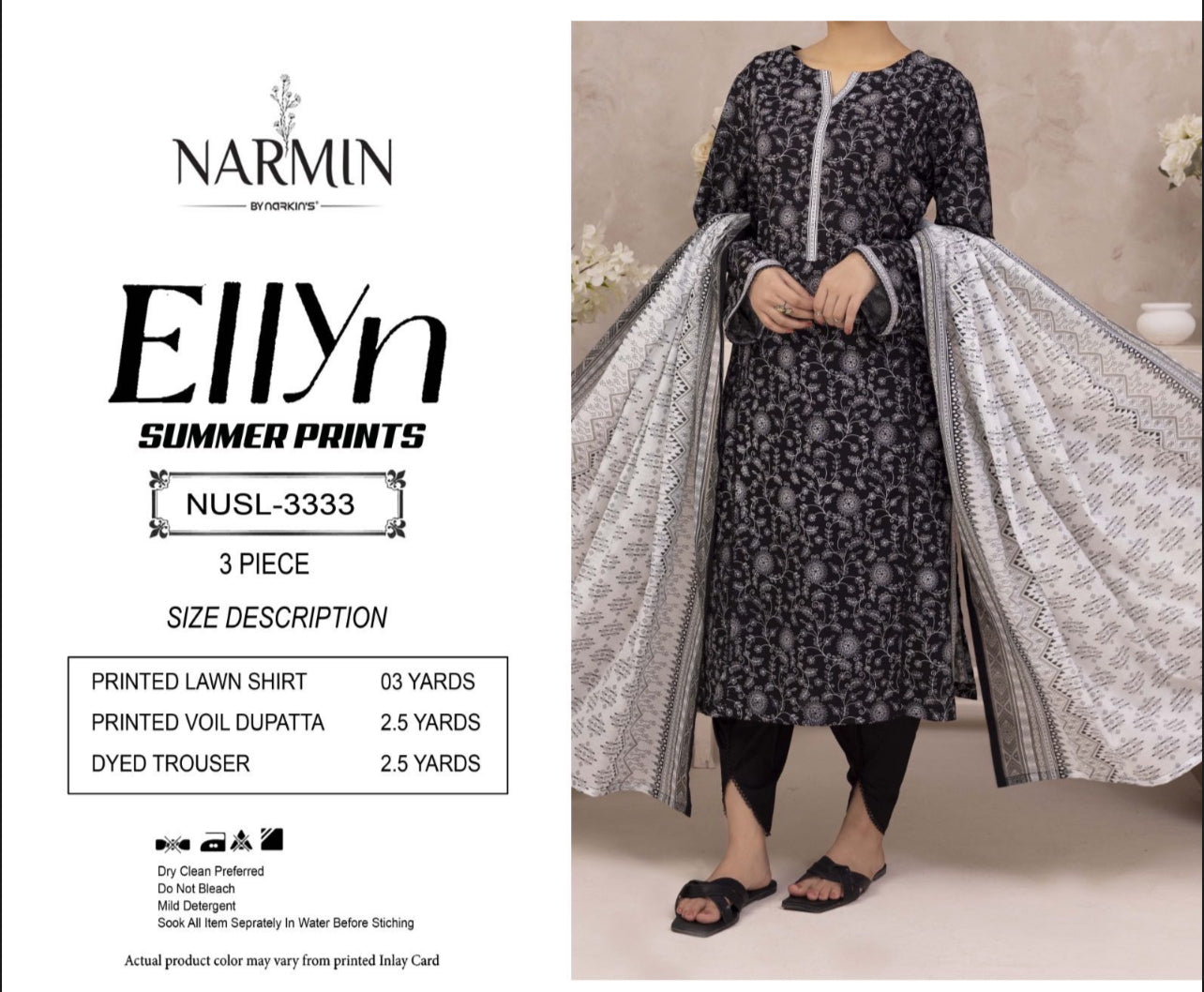 Narmin By Narkins Outlet Stock Original Lawn 3pcs