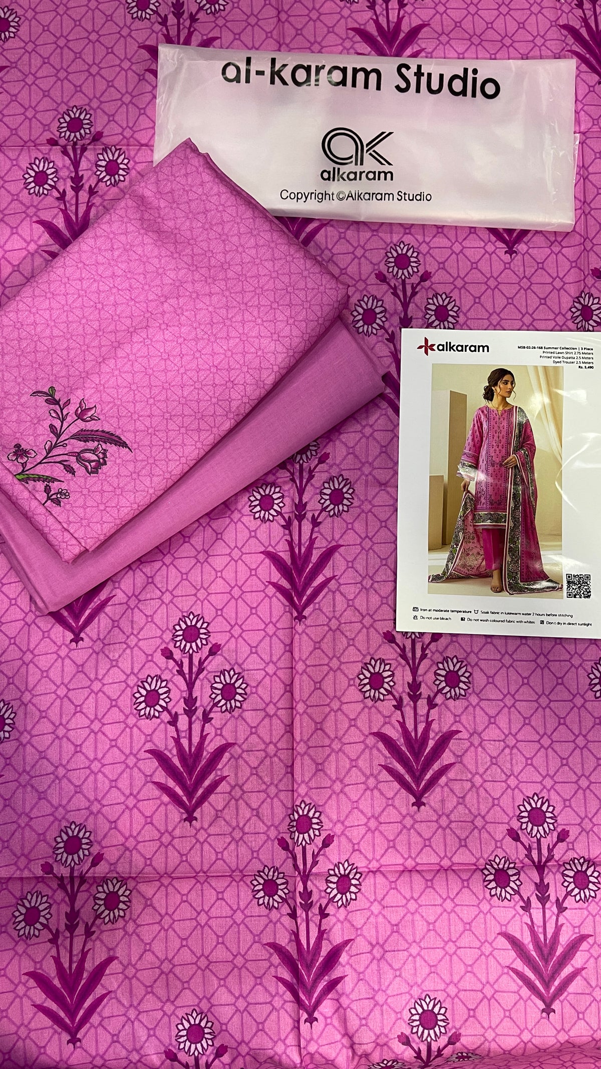 Alkaram Lawn 3pcs