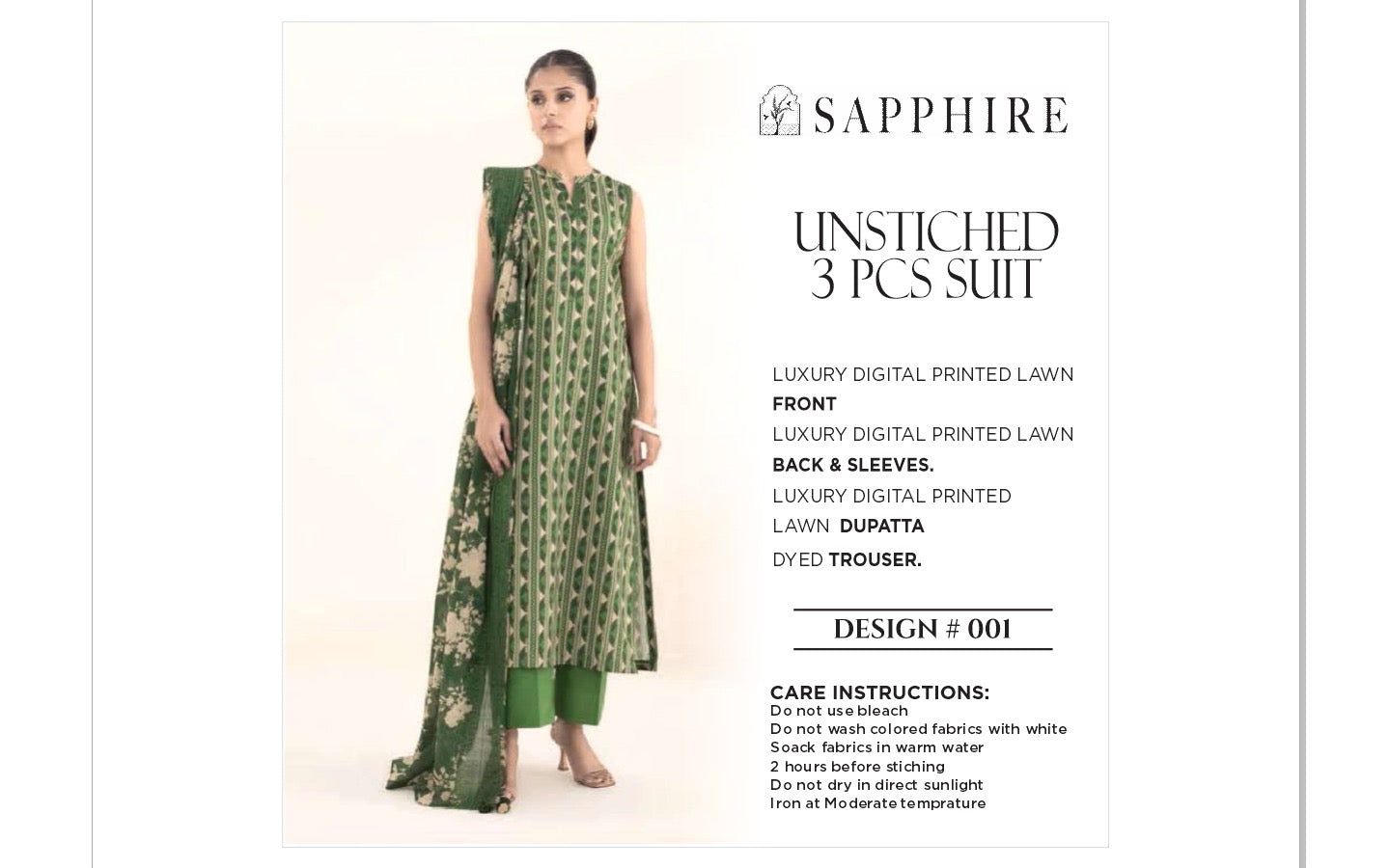 Sapphire Lawn 3pcs Copy