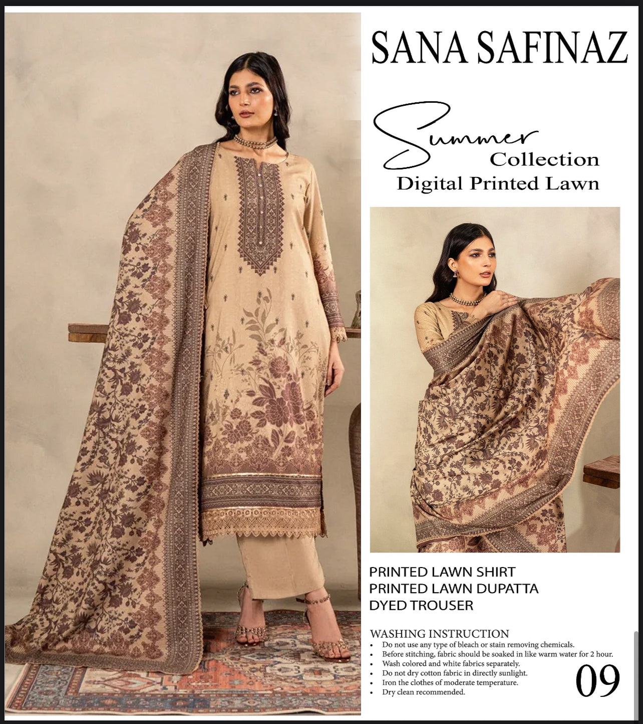 Sana Safinaz Lawn 3pcs ( Copy )