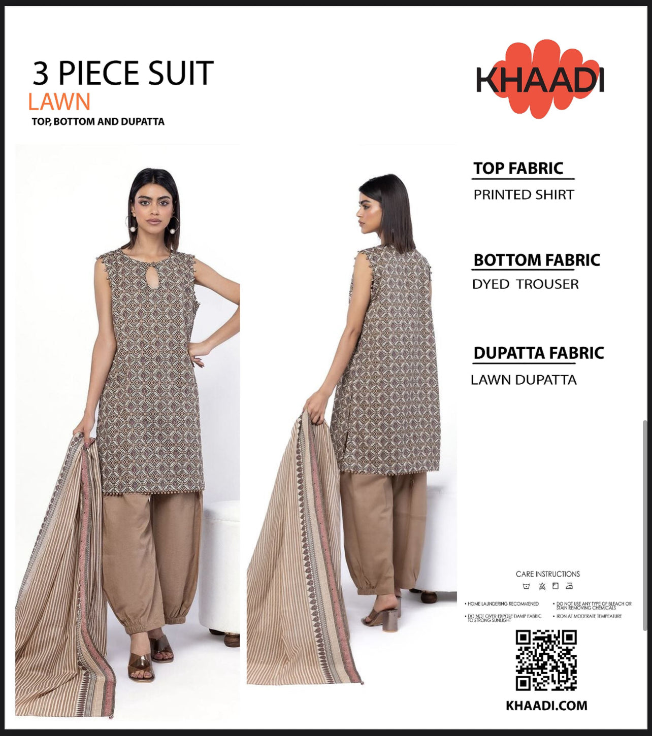 Khaadi 3pcs