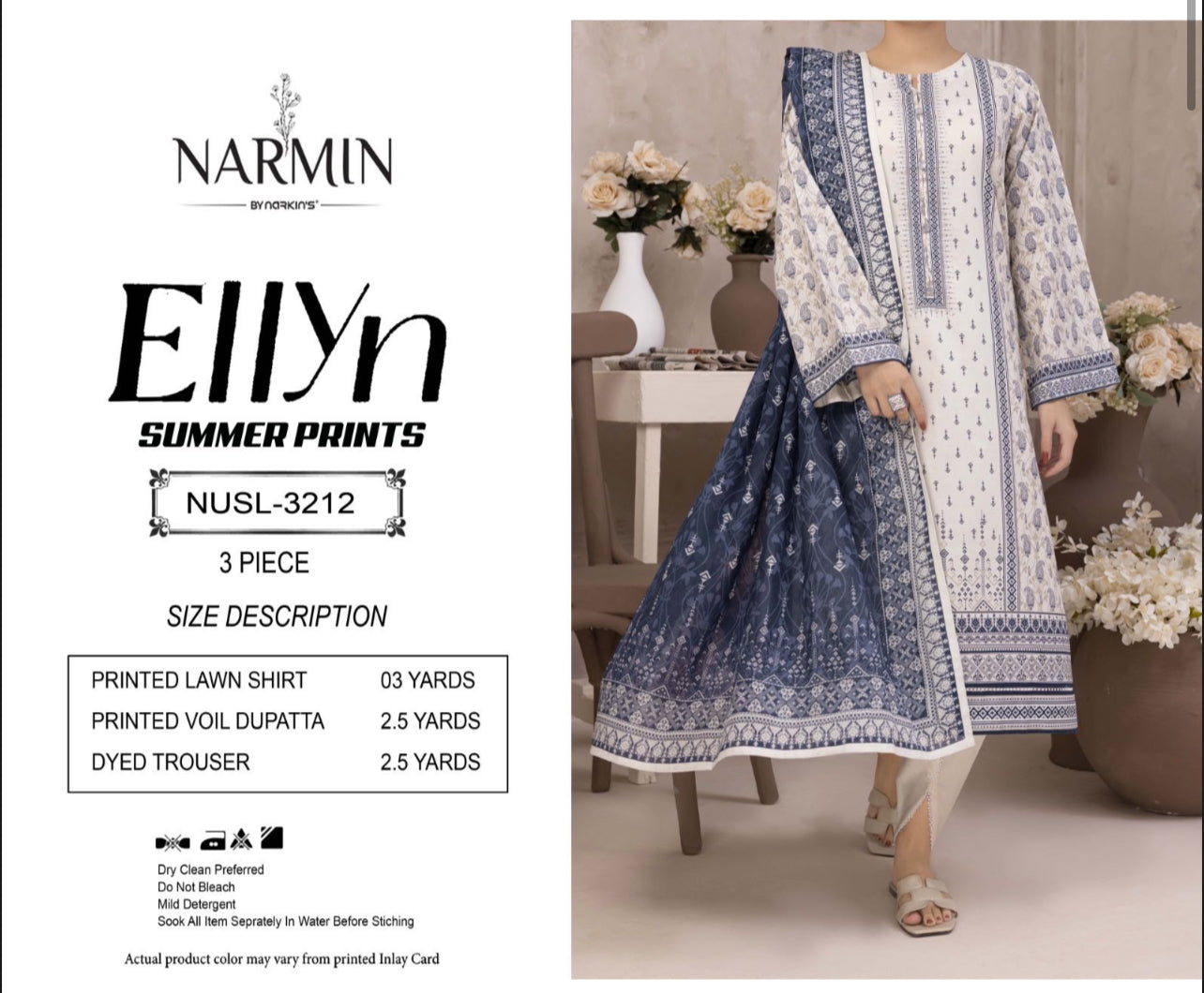 Narmin By Narkins Outlet Stock Original Lawn 3pcs
