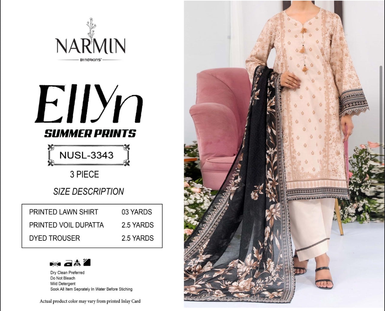 Narmin By Narkins Outlet Stock Original Lawn 3pcs