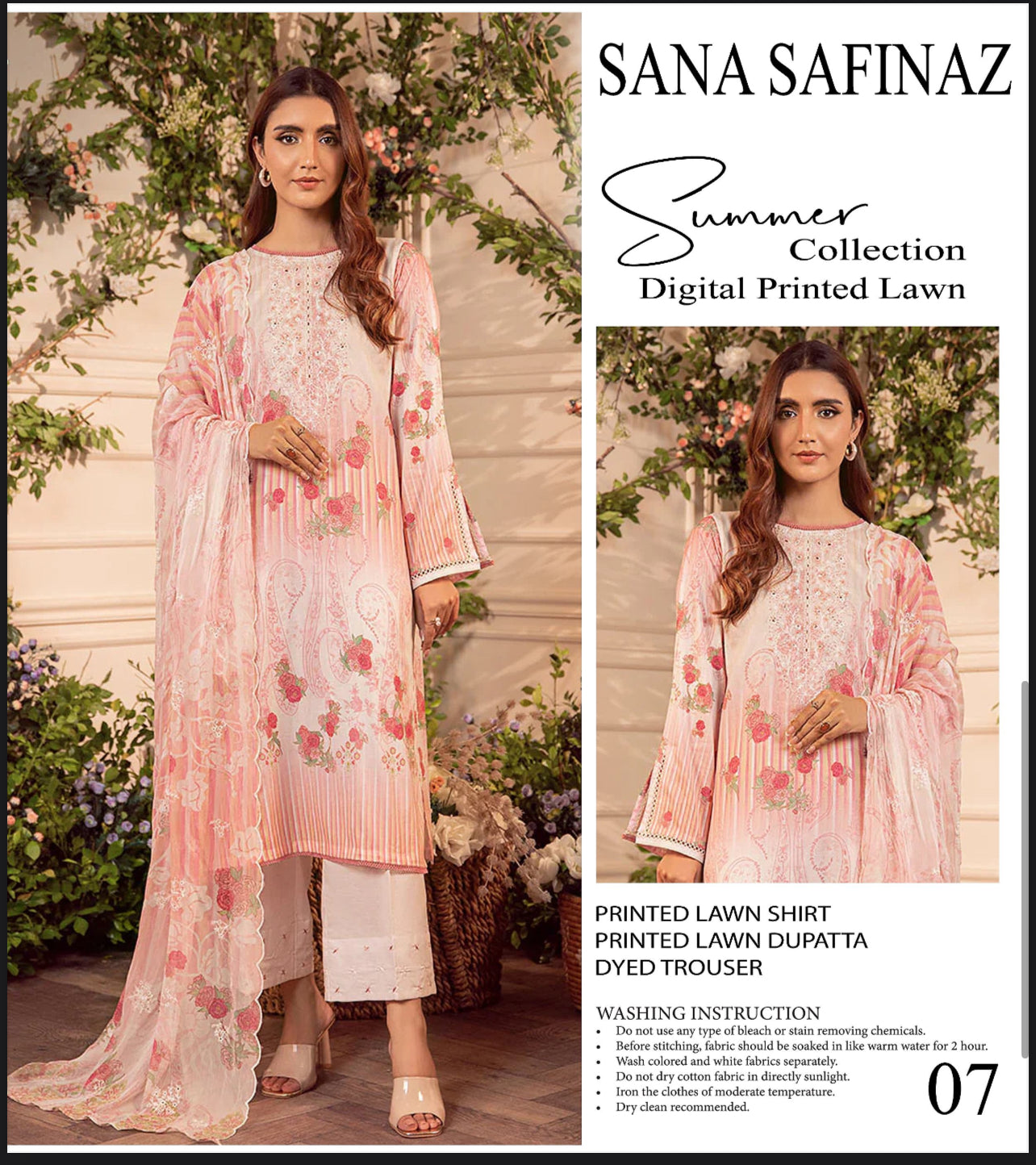 Sana Safinaz Lawn 3pcs ( Copy )