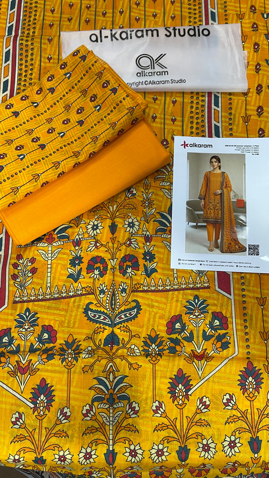 Alkaram Lawn 3pcs