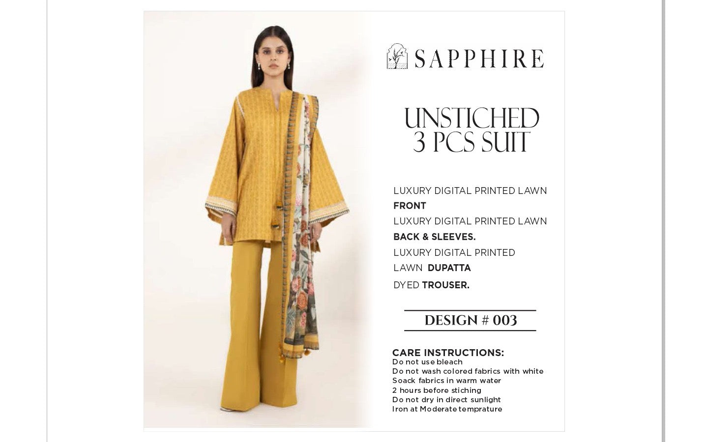 Sapphire Lawn 3pcs Copy