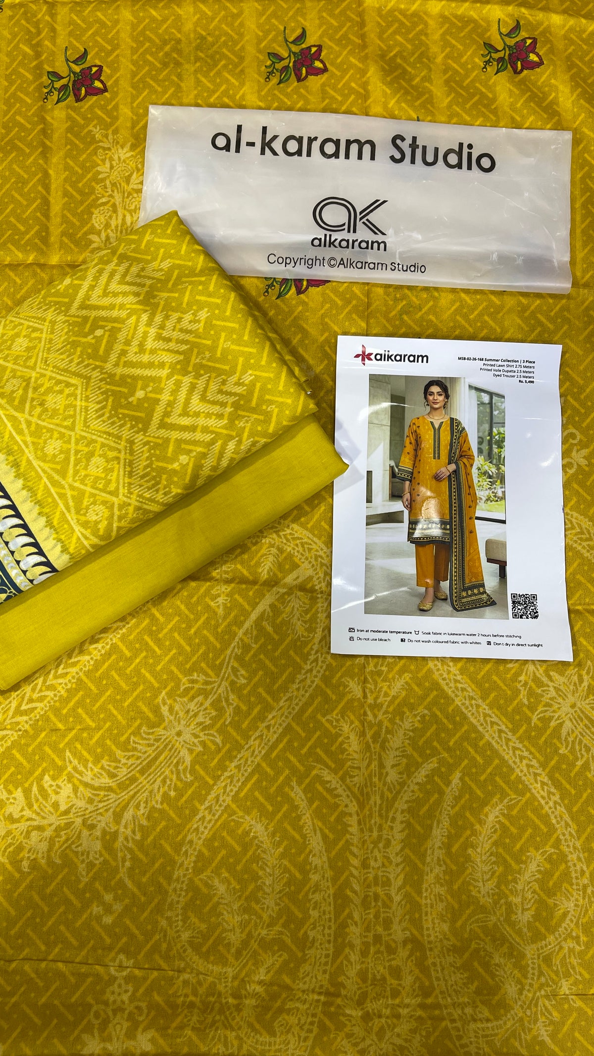 Alkaram Lawn 3pcs