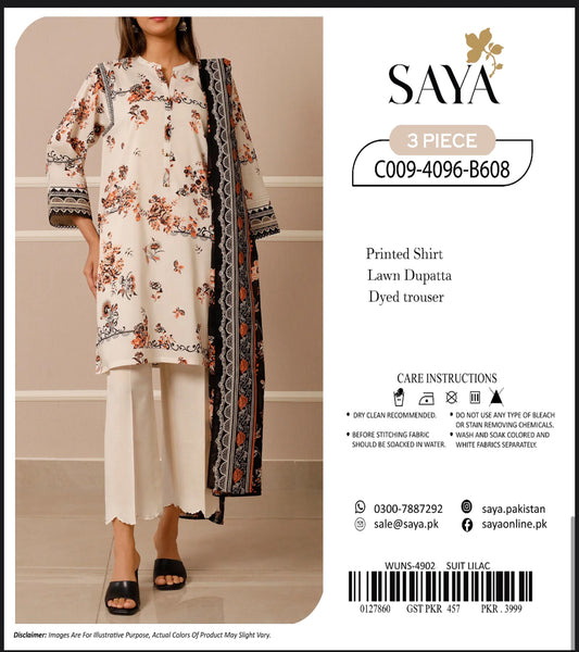 Saya Lawn 3pcs Replica