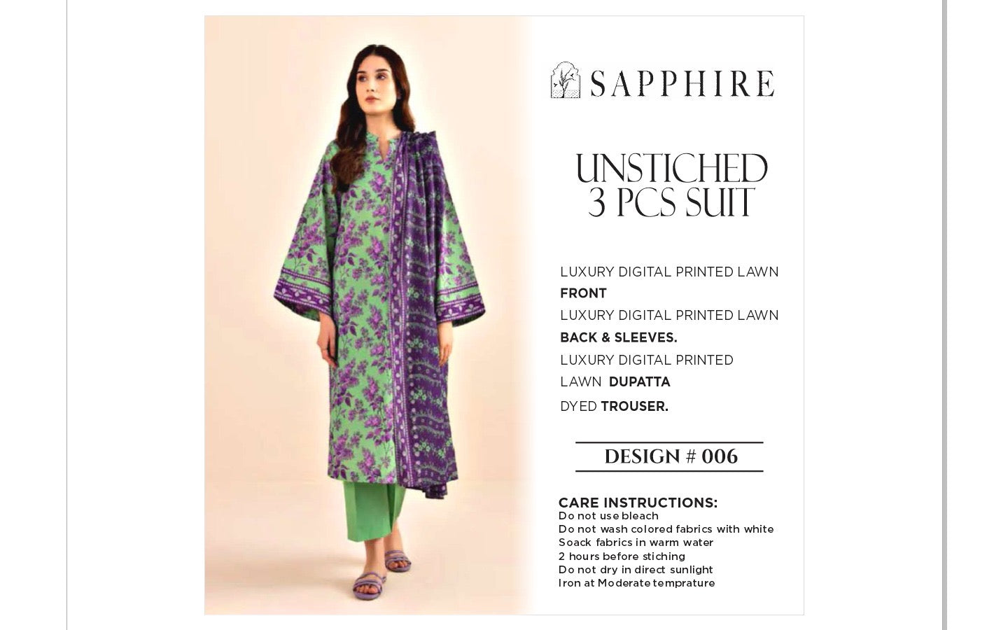 Sapphire Lawn 3pcs Copy