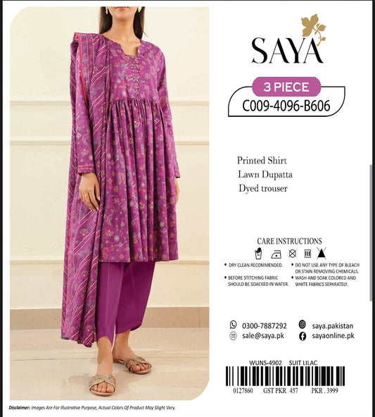 Saya Lawn 3pcs Replica