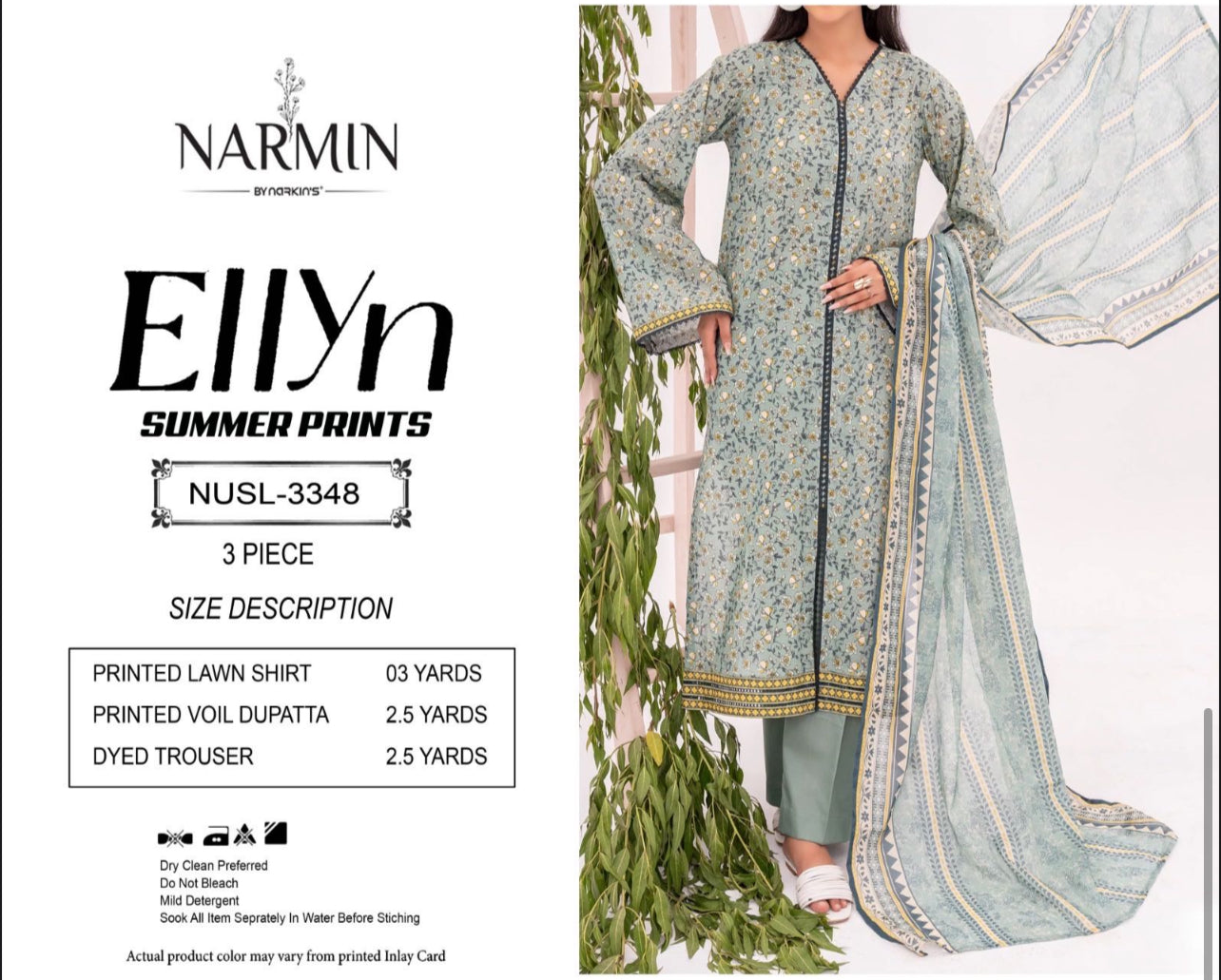 Narmin By Narkins Outlet Stock Original Lawn 3pcs