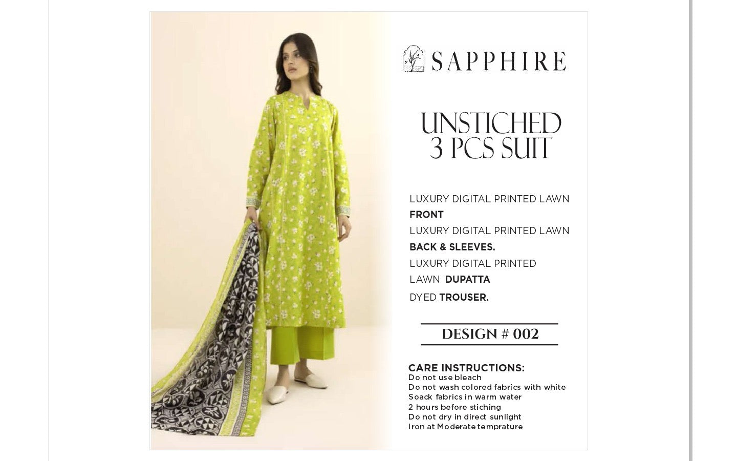 Sapphire Lawn 3pcs Copy
