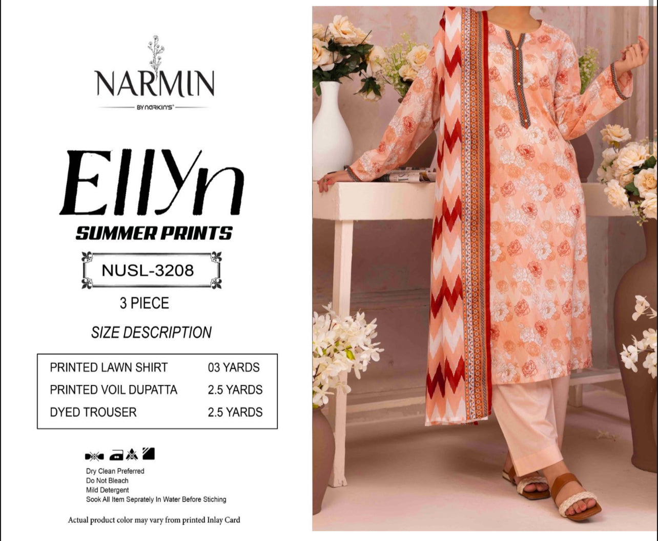 Narmin By Narkins Outlet Stock Original Lawn 3pcs